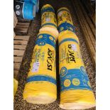 4 ROLLS OF 100MM ISOVER ACOUSTIC INSULATION.