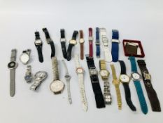 BOX OF ASSORTED WATCHES TO INCLUDE DESIGNER BRANDS,