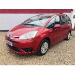 CITROEN C4 GRAND PICASSO VTR + HDI - PK58 XSP. FIRST REG: 17.12.2008. RED. 1560cc DIESEL.