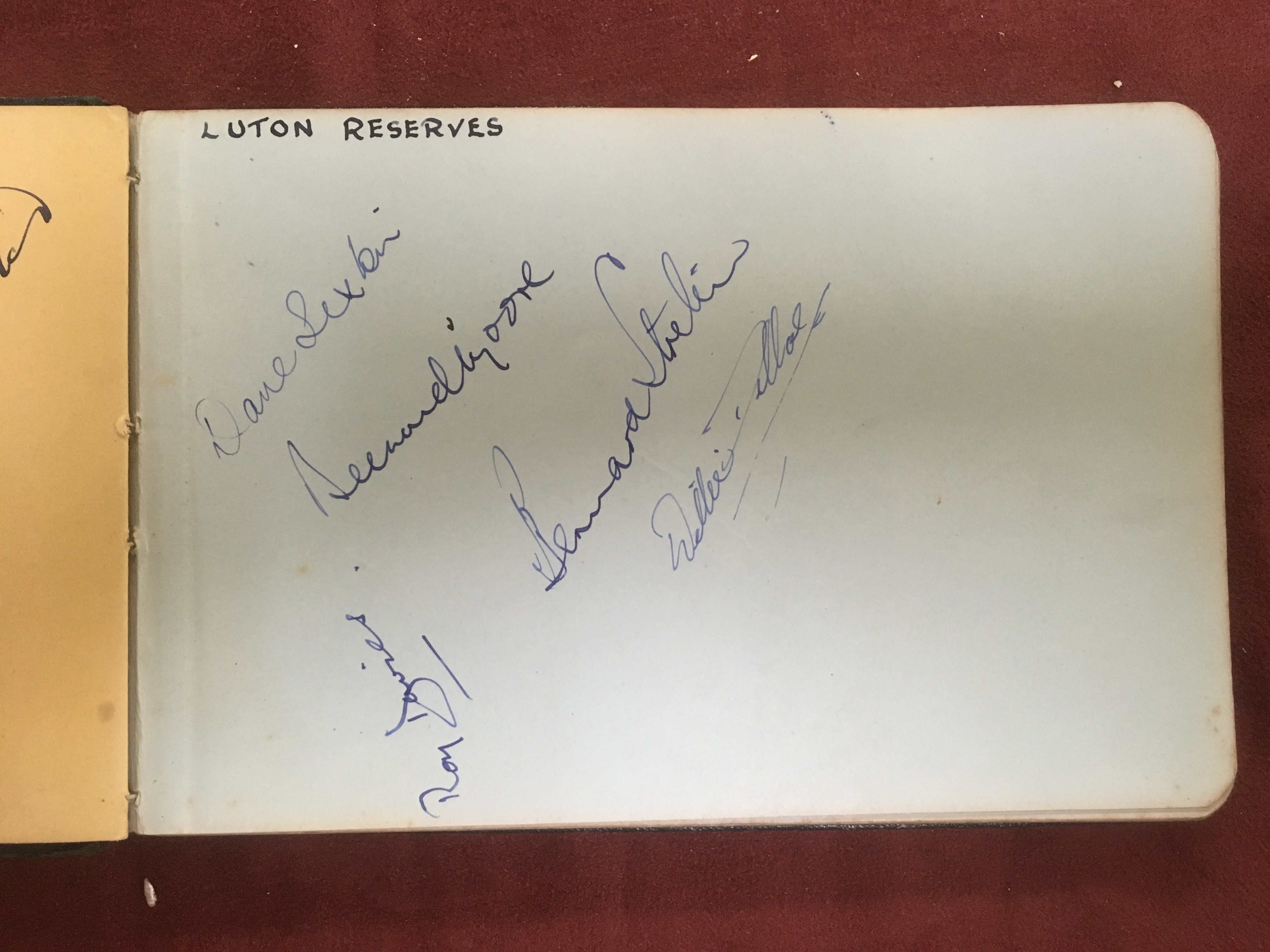 TWO AUTOGRAPH ALBUMS c1954-62 PERIOD, SEVERAL PAGES WITH FOOTBALL PLAYERS, - Image 3 of 12