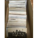 BOX OF MIXED POSTCARDS, MILITARY WITH WW1 INTEREST, AVIATION, SOCIAL HISTORY,