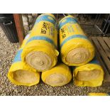 5 ROLLS OF 75MM ISOVER ACOUSTIC INSULATION.