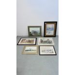 A GROUP OF SIX VARIOUS FRAMED PRINTS TO INCLUDE J.C.