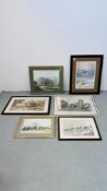 A GROUP OF SIX VARIOUS FRAMED PRINTS TO INCLUDE J.C.