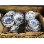 RIDGWAY WINDSOR DINNER WARE APPROXIMATELY 45 PIECES (SOME SIGNS OF DAMAGE)