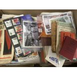 BOX OF EPHEMERA, 1950-54 RATION BOOKS, MOTORING INTEREST ETC.