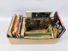 A BOX OF VINTAGE BOOKS TO INCLUDE THE ADVENTURES OF BINKLE AND FLIP, ENID BLYTON, DUMBO, PINOCCHIO,