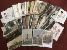 MIXED POSTCARDS INCLUDING ATTWELL, CONSTANCE SYMONDS FAIRIES (2), UK AND OVERSEAS VIEWS, ETC.