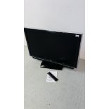 A JVC 37 INCH TELEVISION WITH INSTRUCTIONS AND REMOTE - SOLD AS SEEN.