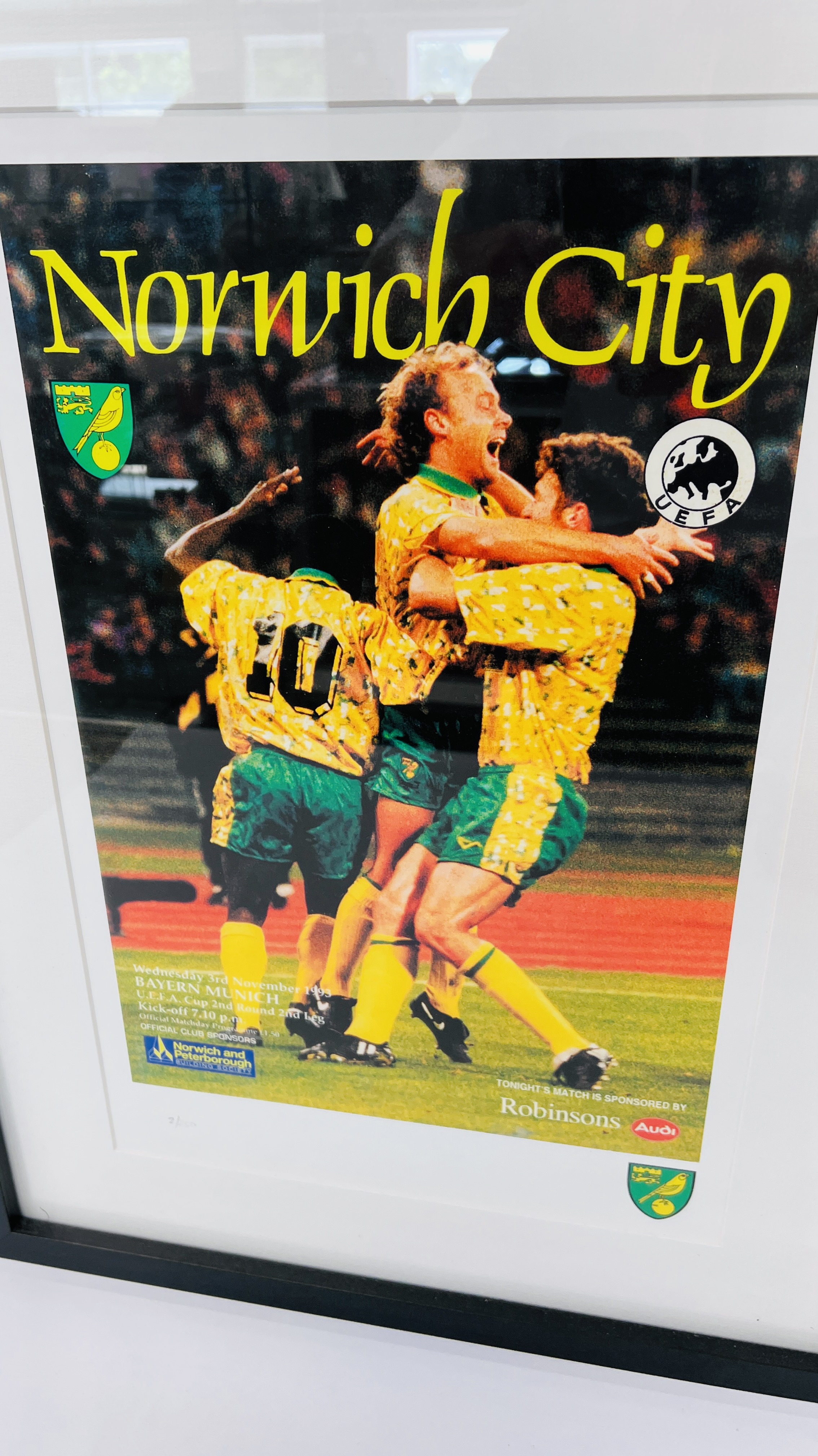 NORWICH CITY LIMITED EDITION 2/250 POSTER H 48CM X W 31CM. - Image 2 of 3