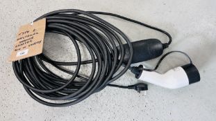 A TYPE 2 ELECTRICAL VEHICLE CHARGER (10 METRE LONG) - SOLD AS SEEN