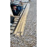 8 X LENGTHS OF 4.8M TANALISED 70MM X 45MM TIMBER.