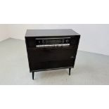 VINTAGE GRUNDIG STEREO CONSOLE COMO 6/GB IN A FITTED SIDEBOARD - COLLECTORS ITEM ONLY - AND VARIOUS