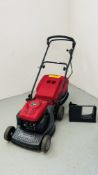 A MOUNTFIELD 45CM CUT PETROL ROTARY LAWN MOWER MODEL HP474 WITH GRASS COLLECTOR - SOLD AS SEEN.