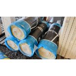 4 ROLLS OF 50MM SUPER GLASS ACOUSTIC INSULATION.