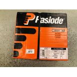 COMPLETE PACK 2200 PASLODE D-HEAD 3,1 X 75MM RING NAILS WITH CARTRIDGES.