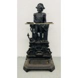 A HEAVY CAST IRON STICK/UMBRELLA STAND FEATURING FIGURE OF NELSON