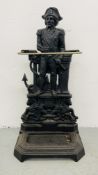 A HEAVY CAST IRON STICK/UMBRELLA STAND FEATURING FIGURE OF NELSON