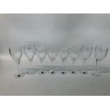 TWO SETS OF 4 LEAD CRYSTAL WINE GLASSES BY JOHN ROCHA AT WATERFORD CRYSTAL.