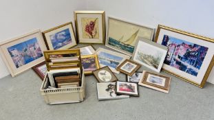 COLLECTION OF ASSORTED FRAMED PICTURES AND PRINTS TO INCLUDE STILL LIFE,