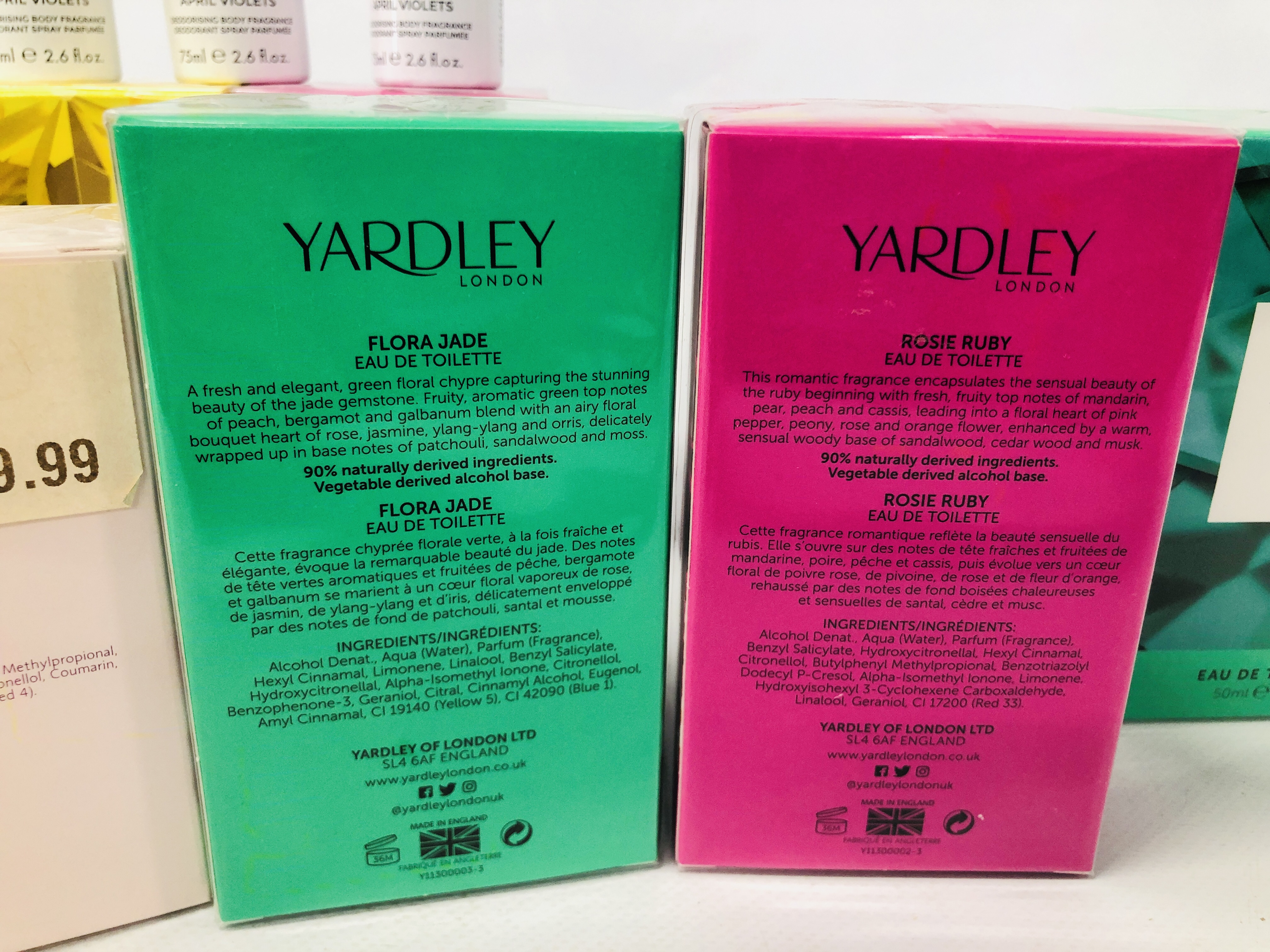 7 X BOTTLES OF ASSORTED YARDLEY 50ML EAU DE TOILETTE (SEALED NEW IN ORIGINAL BOXES) + FOUR YARDLEY - Image 2 of 3