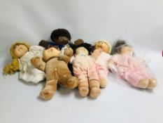 SIX VINTAGE CABBAGE PATCH KIDS.