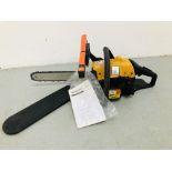 A McCULLOCH PETROL CHAIN SAW A/F FAULTY STOP SWITCH ALONG WITH SHARPENING TOOL - SOLD AS SEEN.