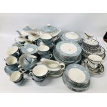QUANTITY OF ROYAL DOULTON REFLECTION TC 1008 DINNER WARE APPROX 93 PIECES.