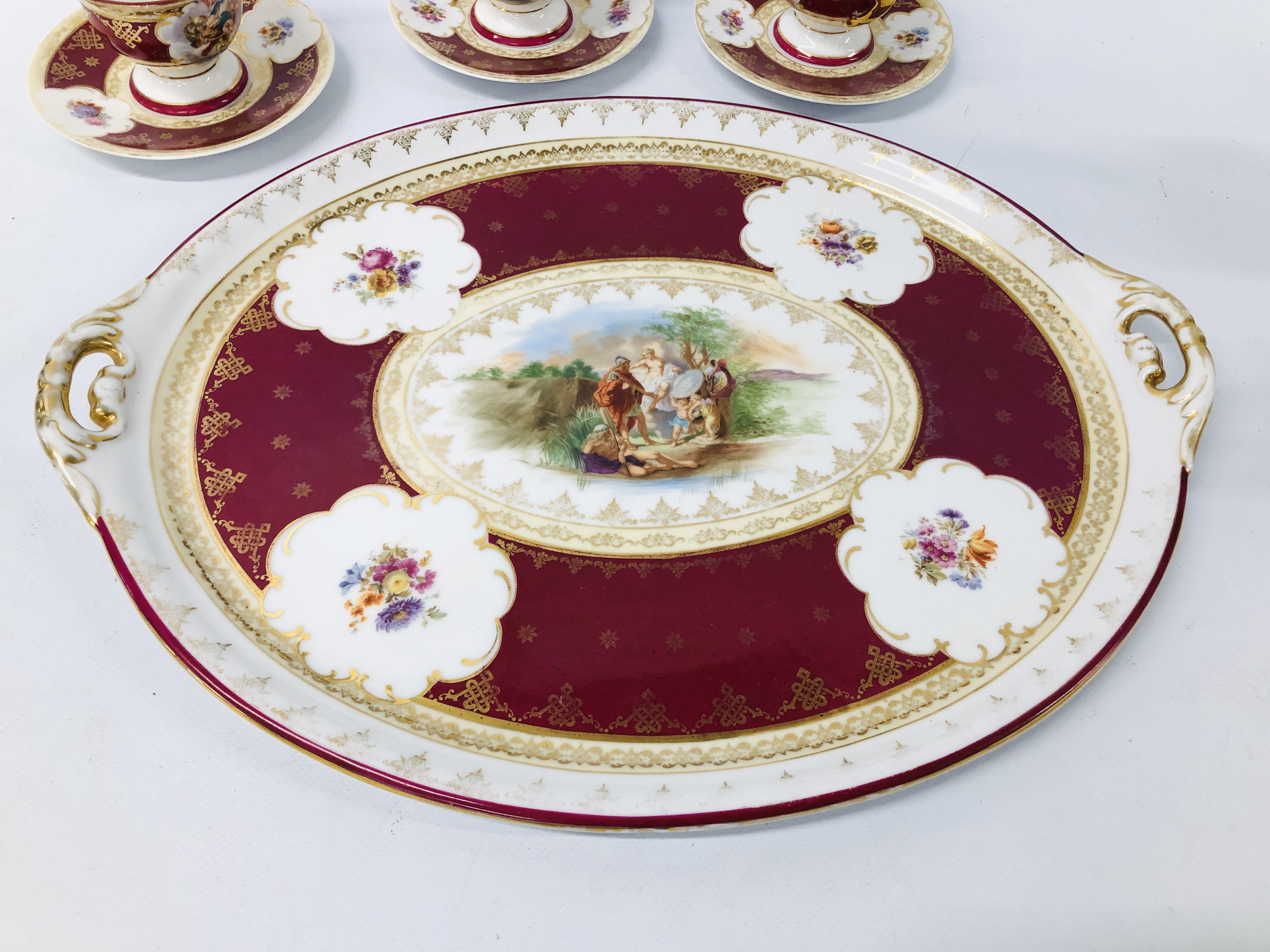 A VIENNA CABARET TEA SERVICE COMPRISING TEAPOT AND COVER, TWO HANDLED SUCRIER AND COVER, - Image 4 of 6