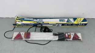 TWO TRAILER LIGHT BOARDS AS NEW 4 FT BOARD 5M CABLE THE OTHER 6M CABLE.