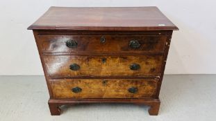 VINTAGE OAK FINISH THREE DRAWER CHEST,