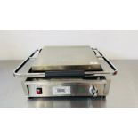 A BUFFALO STAINLESS STEEL COMMERCIAL LARGE RIB TOP CONTACT GRILL MODEL FC382-O2 - SOLD AS SEEN