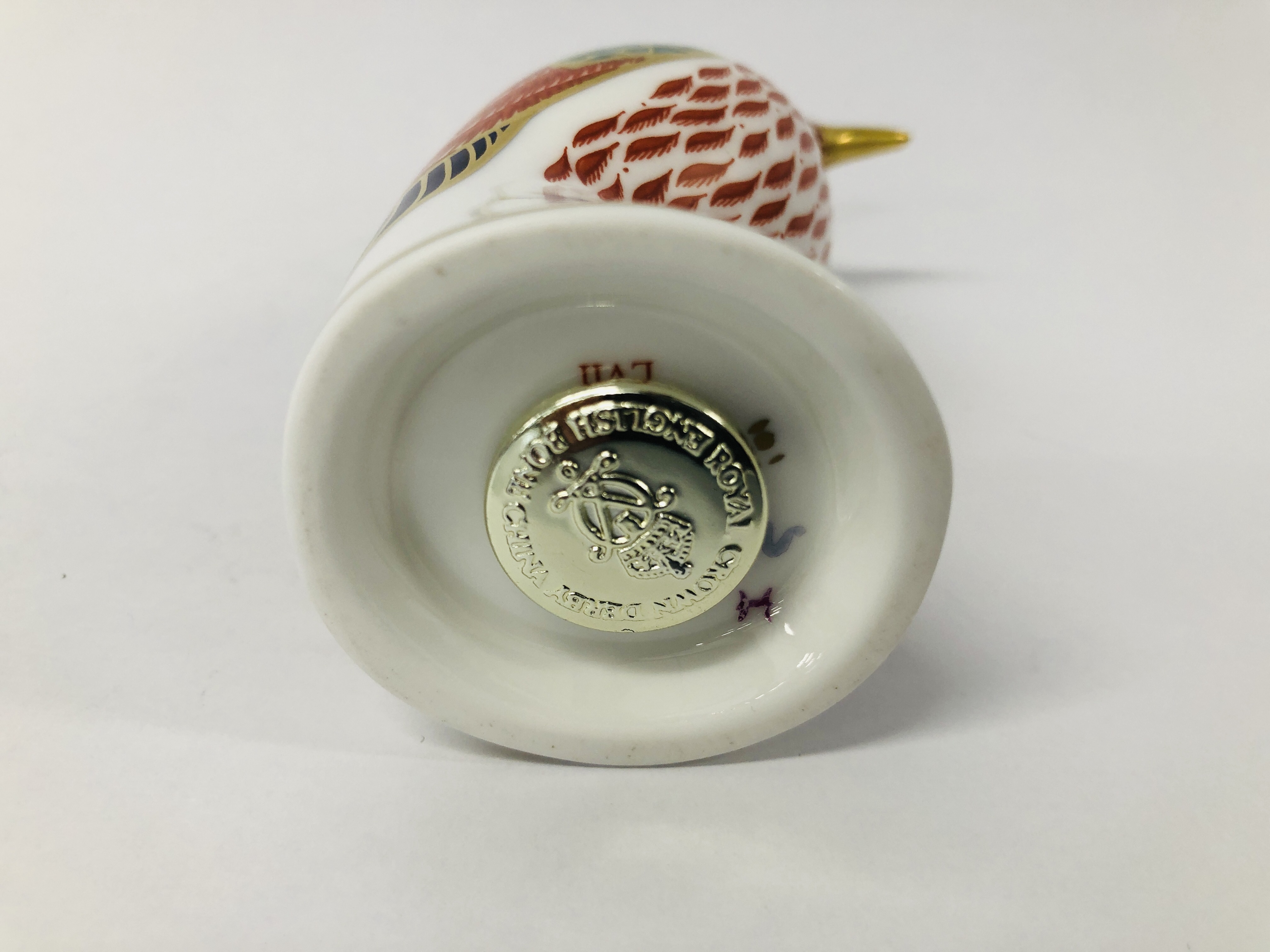 3 X ROYAL CROWN DERBY PAPERWEIGHTS TO INCLUDE A KINGFISHER, DRAGON AND WAX WING. - Image 13 of 13
