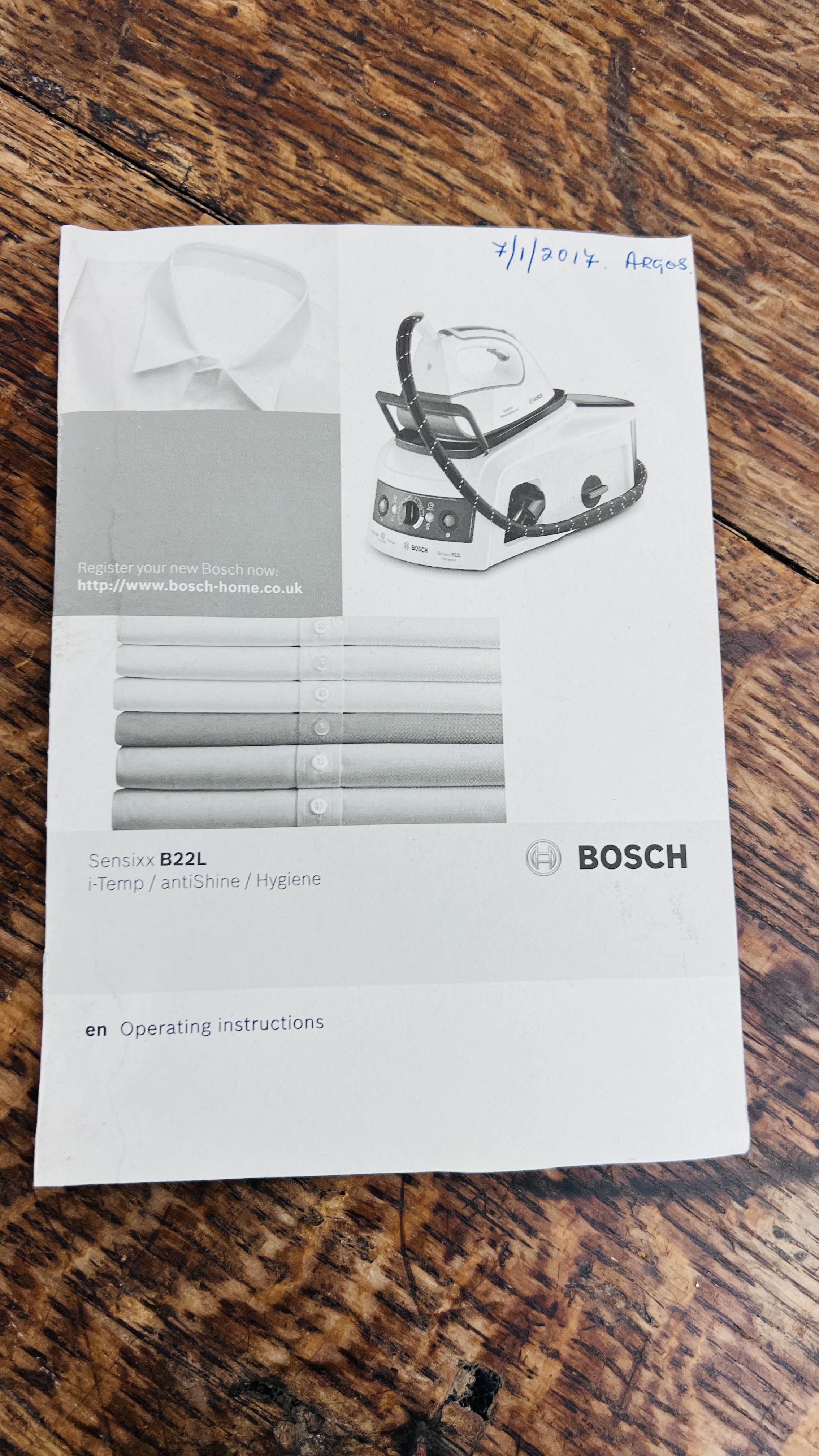 BOSCH SENSIXX B22L STEAM IRON WITH OPERATING INSTRUCTIONS - SOLD AS SEEN. - Image 6 of 6