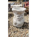 A LARGE "TOBY JUG" DESIGN GARDEN PLANTER HEIGHT 44CM.