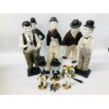 BOX OF LAUREL & HARDY FIGURES AND ORNAMENTS.