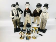 BOX OF LAUREL & HARDY FIGURES AND ORNAMENTS.