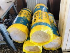 4 X ROLLS 100MM ISOVER RD PARTY WALL INSULATION.