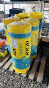 5 X ROLLS 75MM ISOVER PARTY WALL INSULATION.