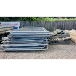 29 X HARRIS FENCING PANELS AND 27 X SUPPORT FEET.
