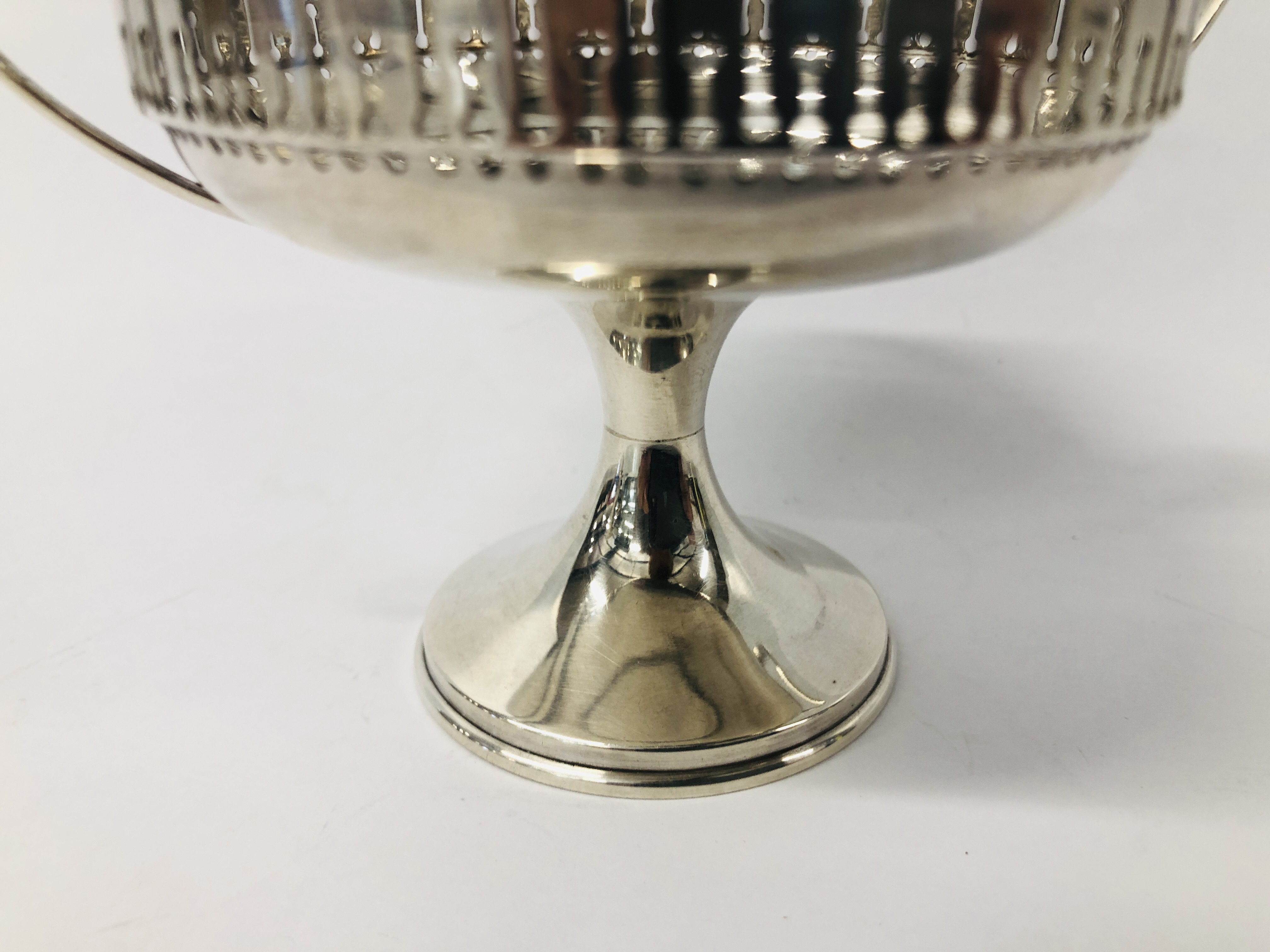 ELEGANT SILVER VASE, BIRMINGHAM ASSAY HEIGHT 15. - Image 6 of 13