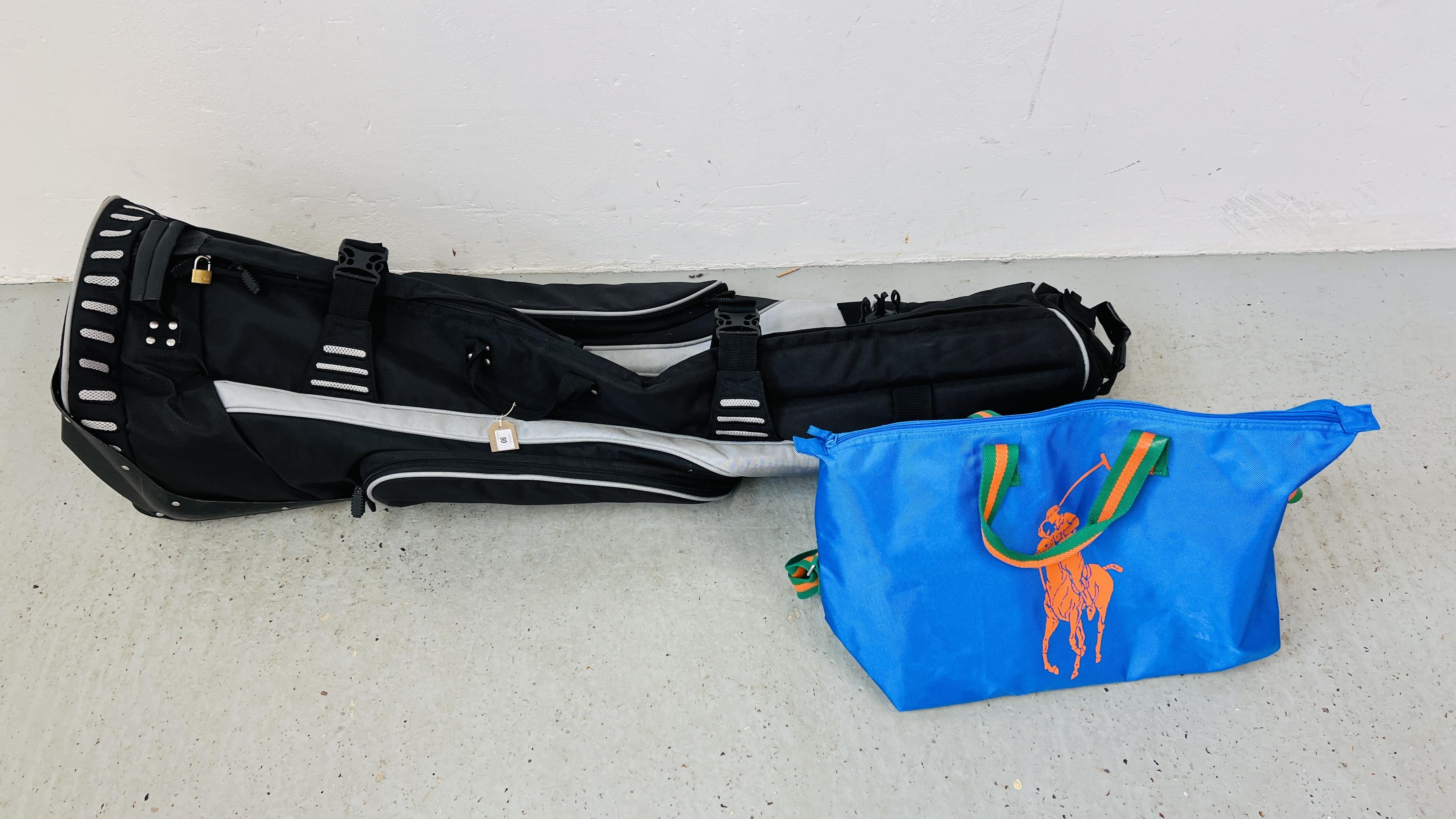 GOOD QUALITY GOLF TRAVEL/FLIGHT HOLDALL BAG AND RALPH LAUREN BEACH BAG