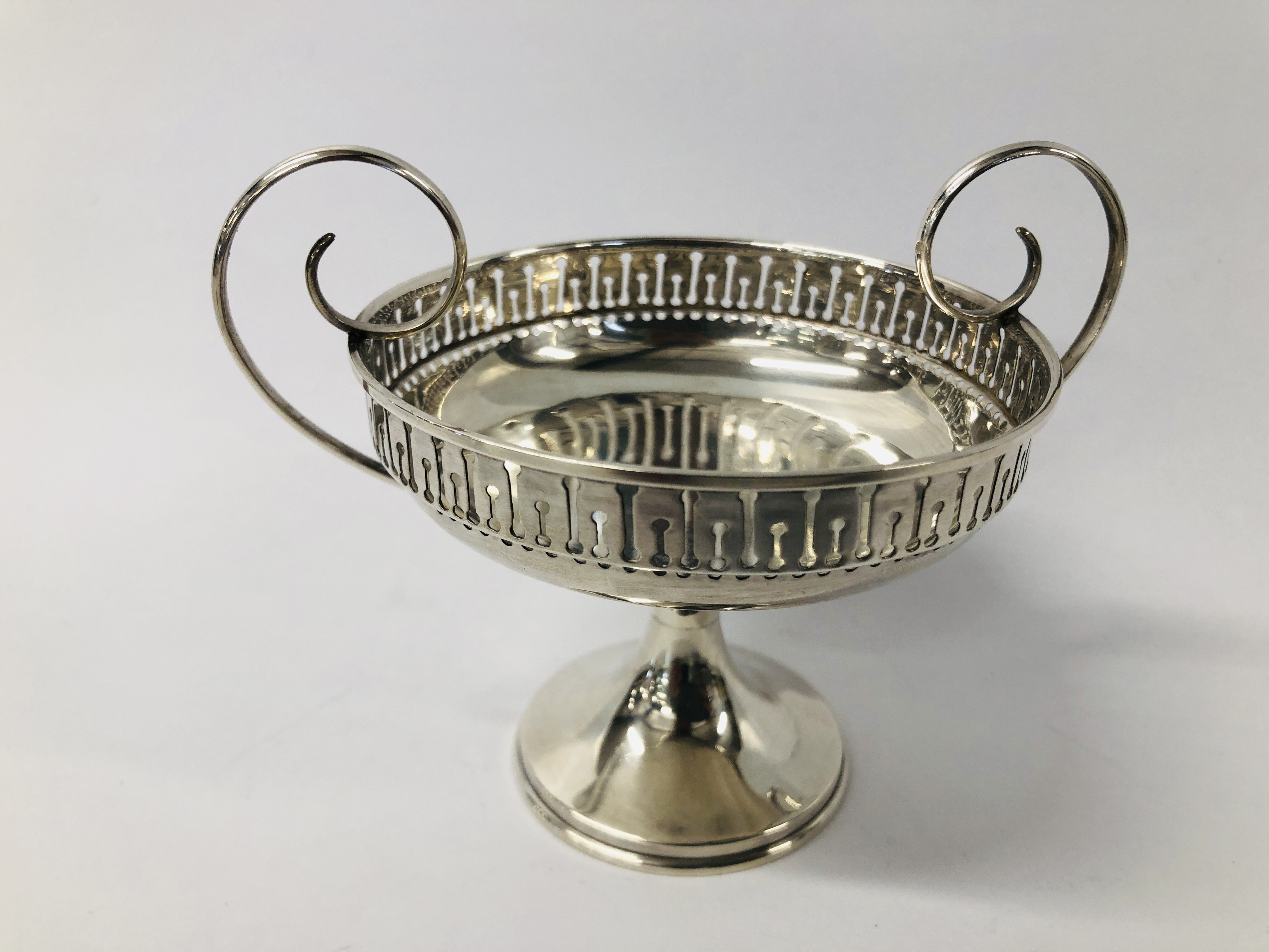 ELEGANT SILVER VASE, BIRMINGHAM ASSAY HEIGHT 15. - Image 5 of 13