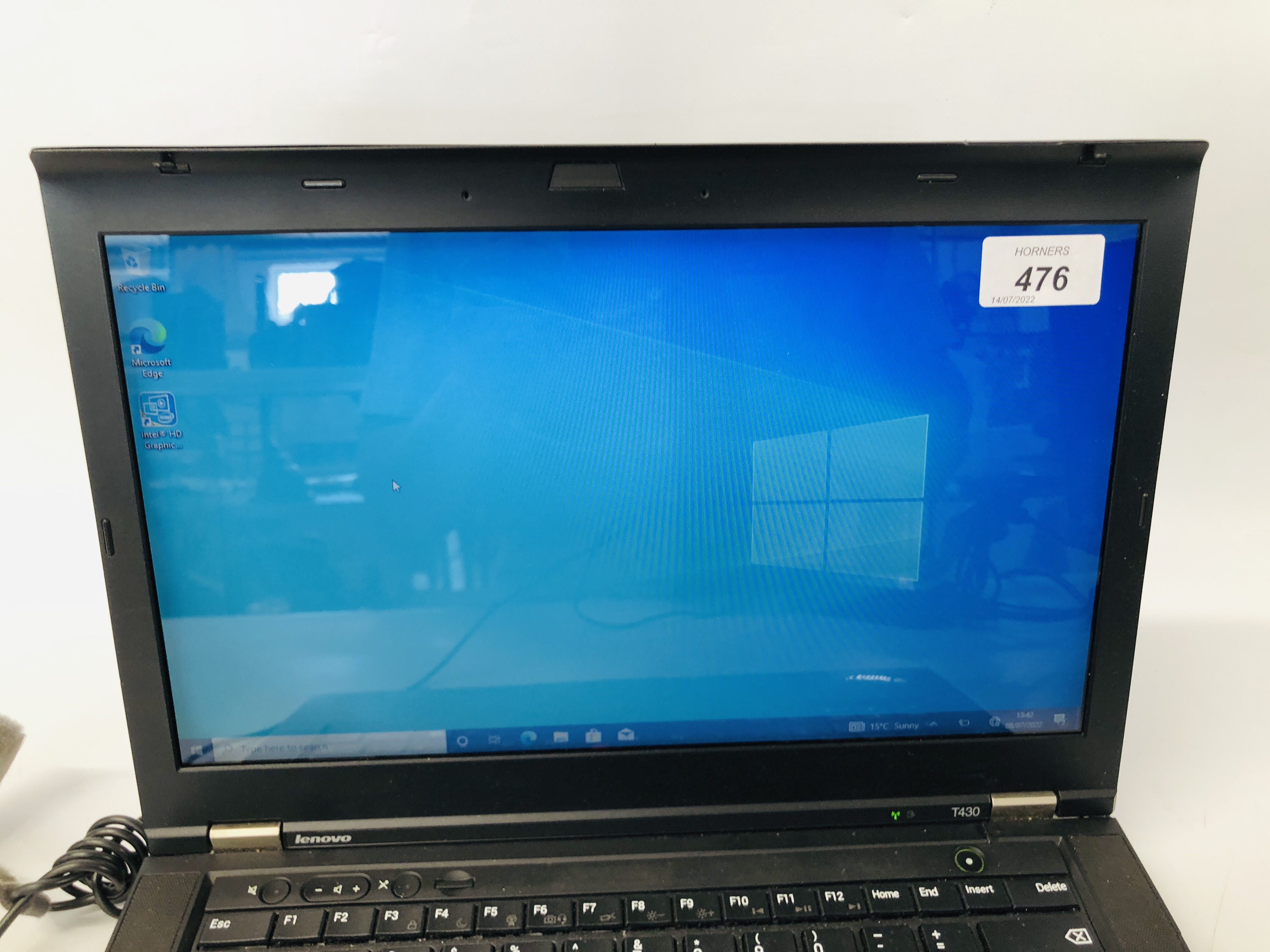 LENOVO THINKPAD T430 LAPTOP COMPUTER, WINDOWS 10 PRO, INTEL i5, 500GB HARD DRIVE, 8GB RAM, - Image 3 of 6