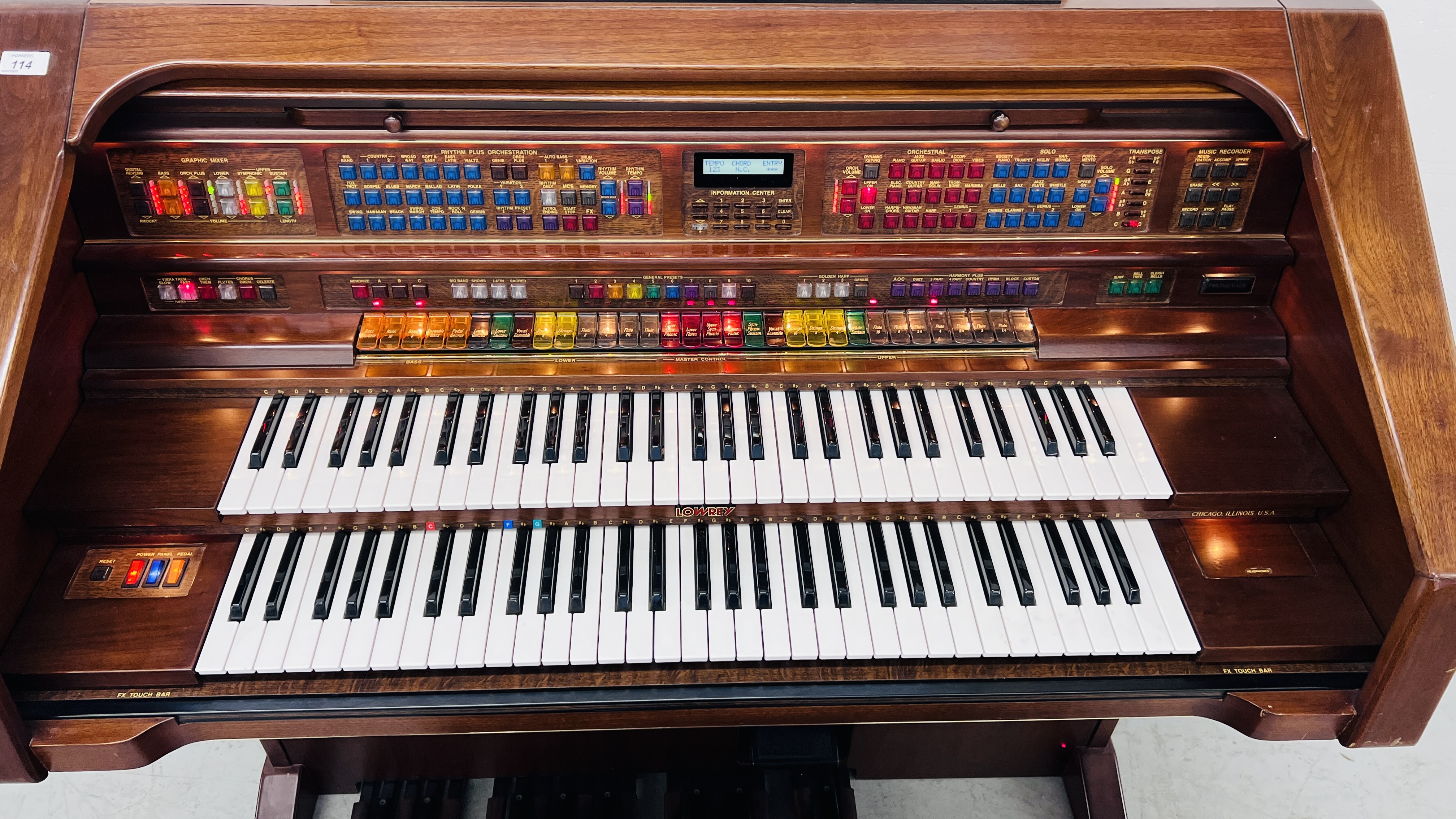 A LOWREY PROMENADE LX400 ELECTRIC ORGAN COMPLETE WITH LOWREY STOOL, - Image 5 of 14