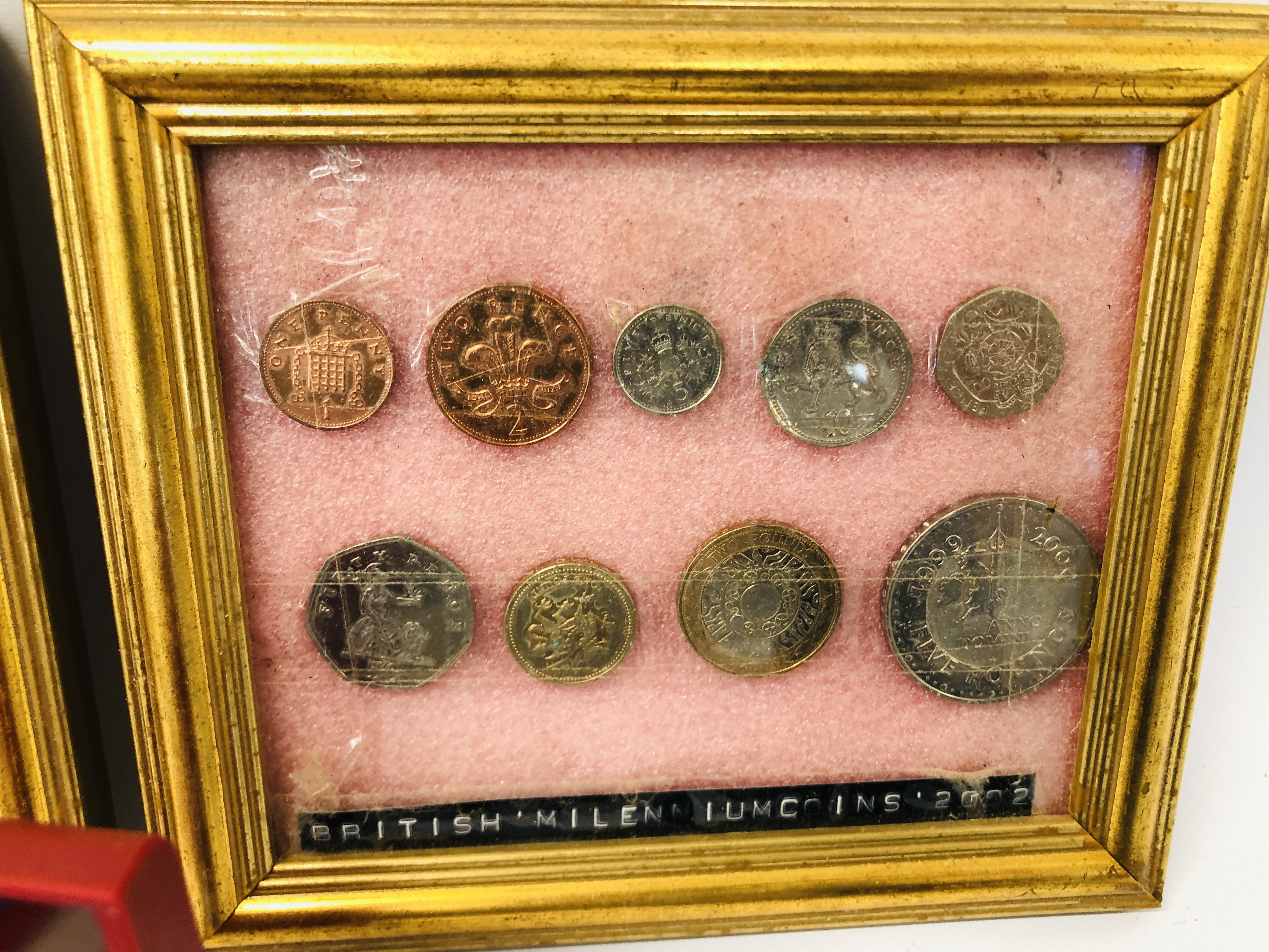 A COLLECTION OF FRAMED COINS TO INCLUDE URS 2002 AND BRITISH MILLENNIUM COINS, - Image 8 of 9