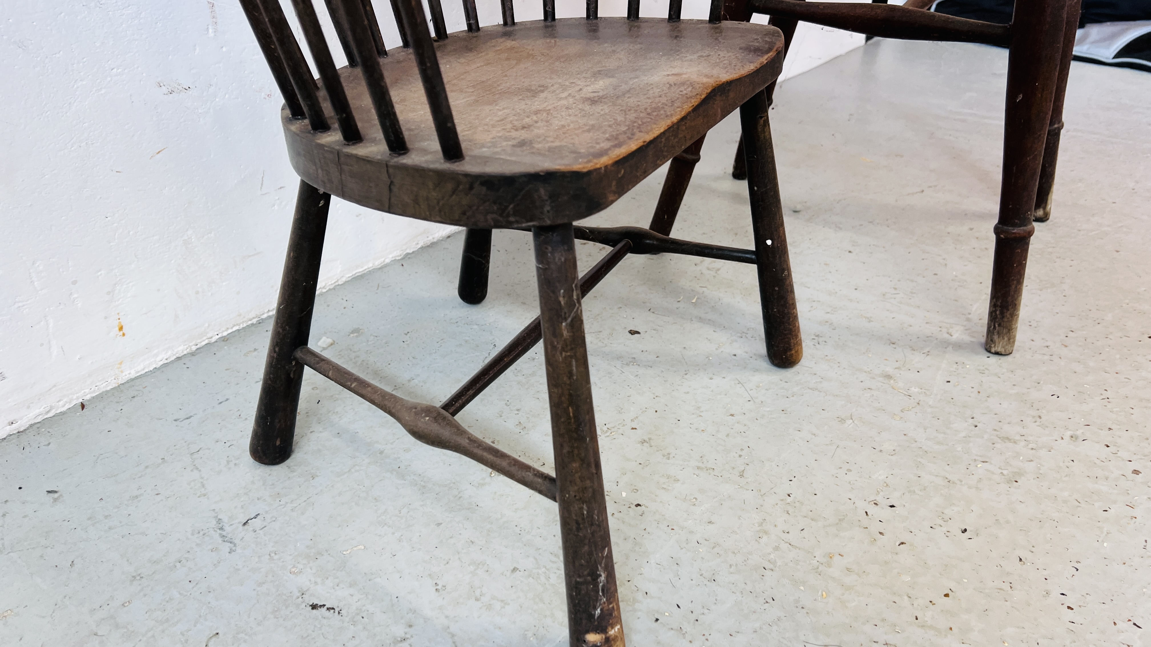 VINTAGE VICTORIAN HARDWOOD HIGHCHAIR ALONG WITH A LIBERTY STYLE CHILD'S CHAIR. - Image 6 of 8