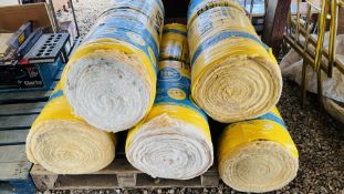5 X ROLLS 100MM ISOVER ACOUSTIC PARTY WALL INSULATION.