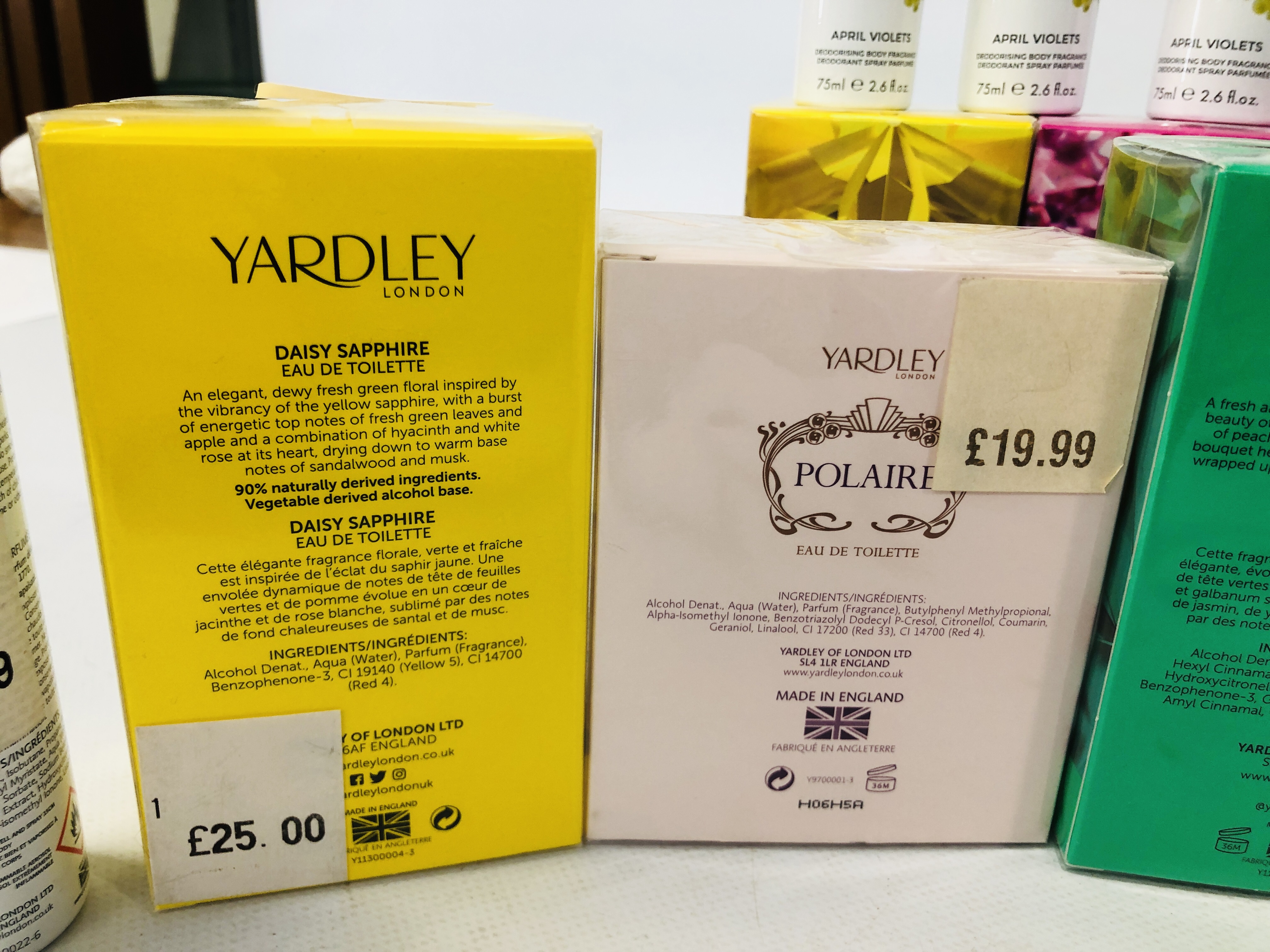 7 X BOTTLES OF ASSORTED YARDLEY 50ML EAU DE TOILETTE (SEALED NEW IN ORIGINAL BOXES) + FOUR YARDLEY - Image 3 of 3