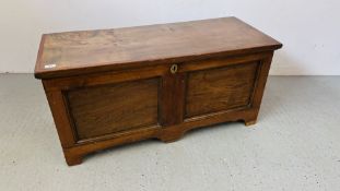 RUSTIC OAK BLANKET BOX WITH CANDLE BOX WIDTH 111CM. DEPTH 46CM. HEIGHT 53CM.